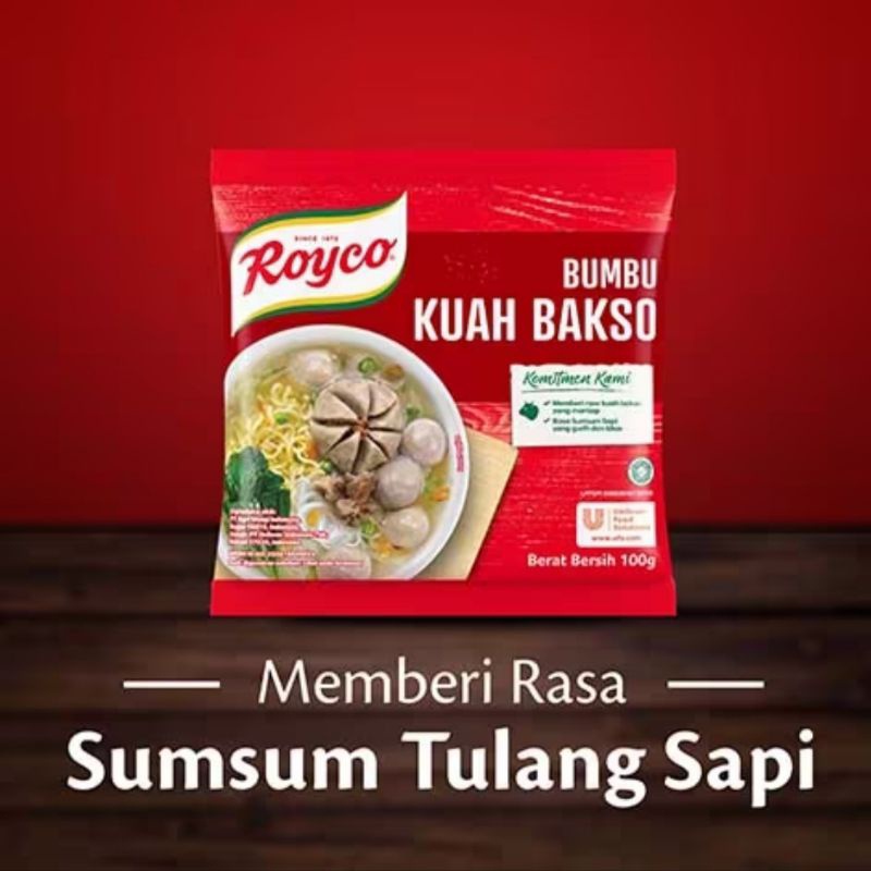 

ROYCO Bumbu Kuah Bakso 100gr 1 Dus 36 Pcs