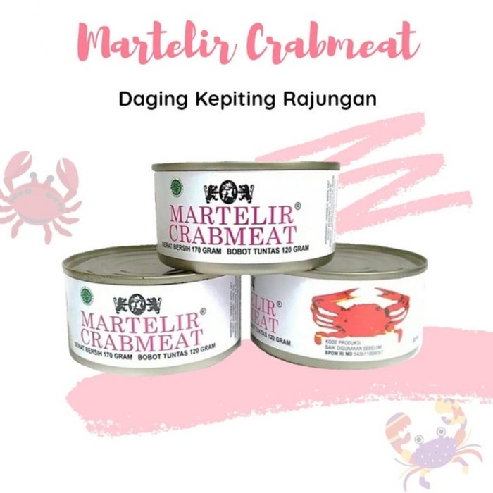 

kepiting martelir crab meat rajungan kaleng 170gr