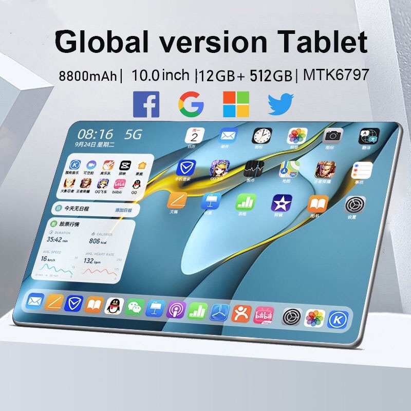 ?Bisa COD?2022 Tablet Murah 5G Baru 10.1inch RAM 12GB+512GB ROM Tablet Pembelajaran Android SIM+WIFI Tablet PC Wifi 5G Dual SIM