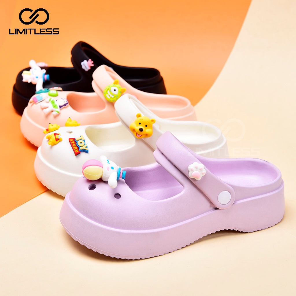 Sandal Gunung Anak Perempuan INARA Jibbit Lucu Kekinian Sendal Anak Cewek Korea Anti Slip Ringan