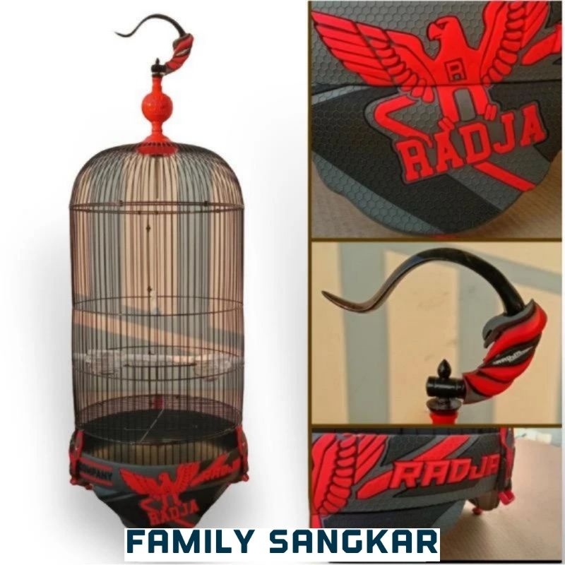 SANGKAR KANDANG LOVEBIRD RADJA 3D CARBON - FAMILY SANGKAR