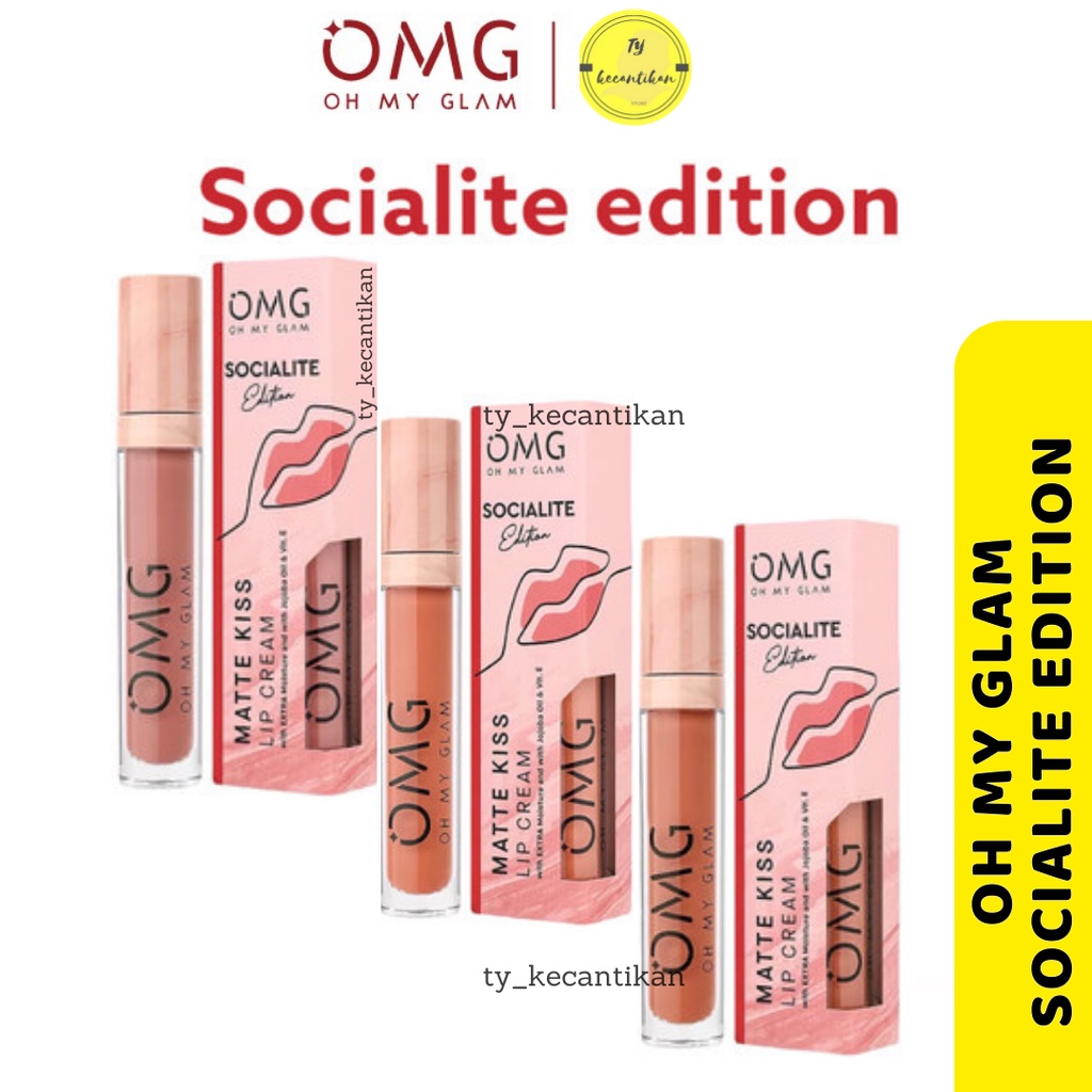 OMG OH MY GLAM Matte Kiss Lip Cream 3,5gr / Lipcream OMG Bpom / OMG Oh My Glam Matte Kiss Lip Cream 