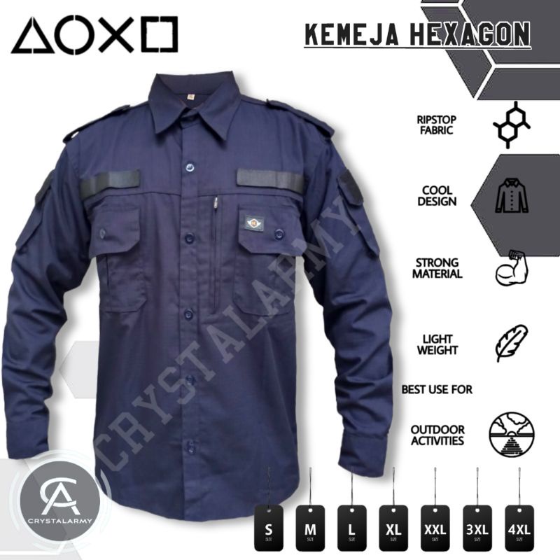 kemeja tactical hexagon Original / Kemeja Tactical outdoor / Kemeja Lapangan - KITANICA PANJANG