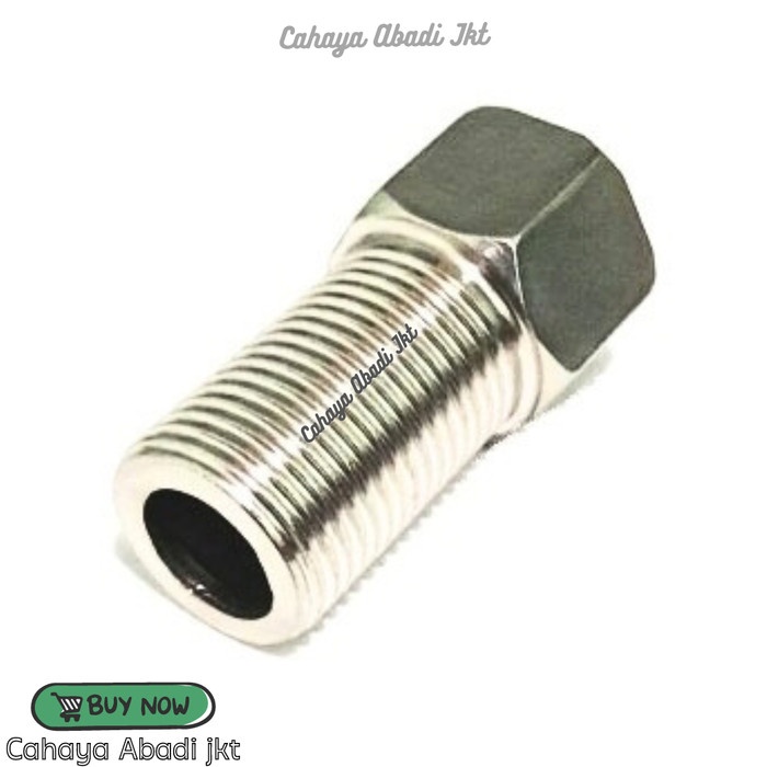 Sok Kran / Sok Drat Luar 1/2" Panjang Drat 3cm Stainless
