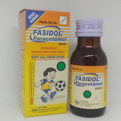 Fasidol Paracetamol Sirup 60ml - Obat Demam Sakit Kepala Sakit Gigi Bayi dan Anak