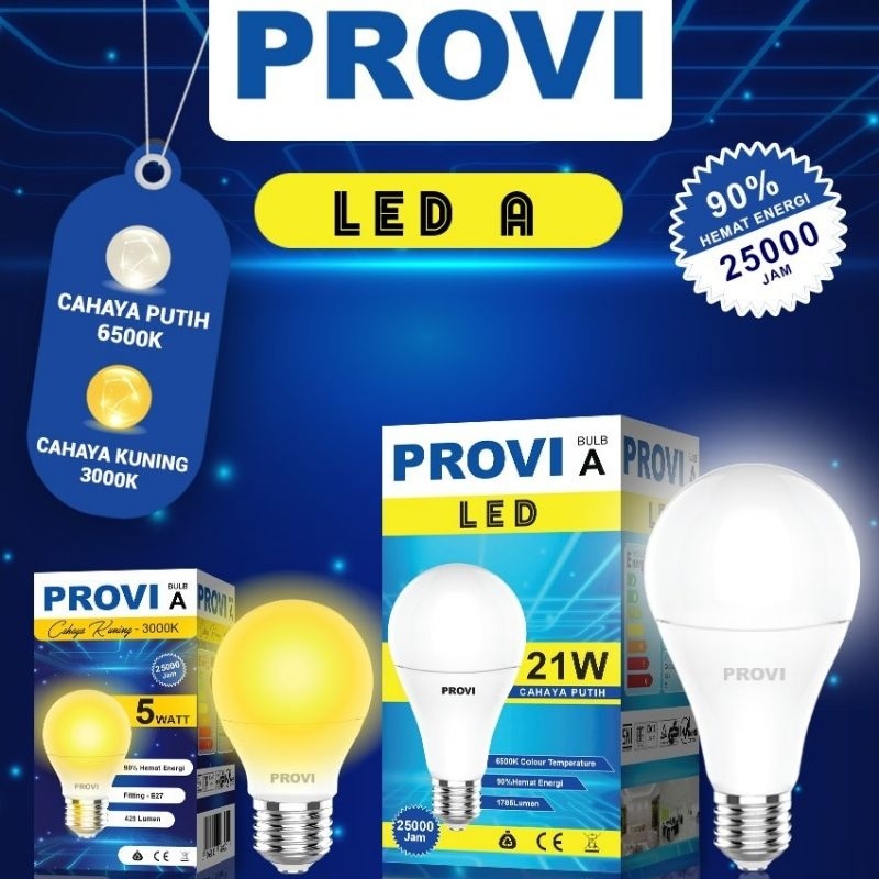 Led Provi 3w 5w 7w 9w - Lampu Led Bulb Provi By Myvo Putih Lampu Provi