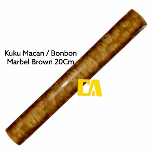 KUKU MACAN / BON-BON / LIS KERAMIK 20CM MARBLE BROWN