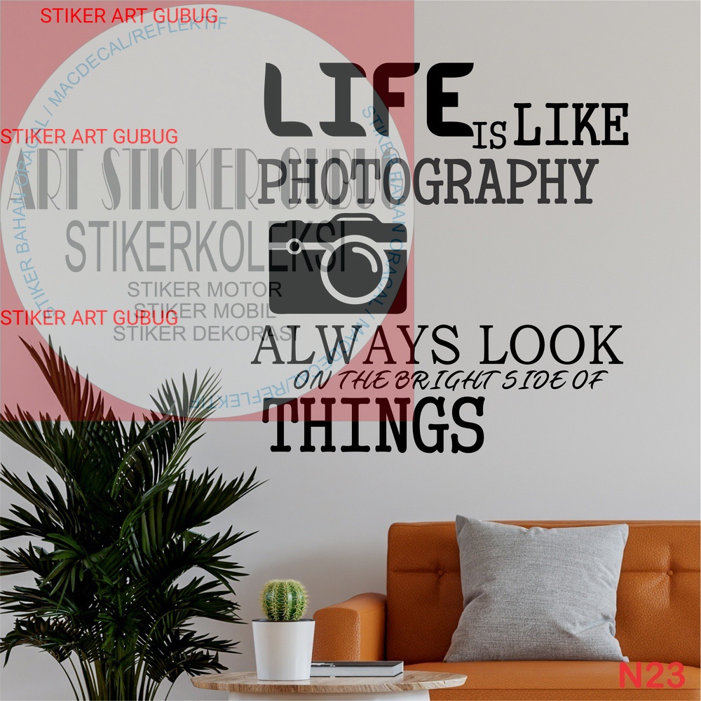 Stiker dinding PHOTOGRAPHY sticker cutting wall stiker stiker tembok stiker kaca stiker kamar