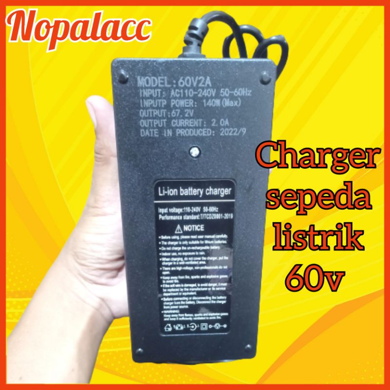 CHARGER SEPEDA LISTRIK 60V 2A - CAS SEPEDA LISTRIK 60 VOLT - CAS MOTOR LISTRIK - CHARGER MOTOR LISTR
