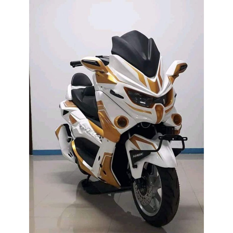 Promo harga murah Full Set Body Bodi Kap Predator Yamaha Nmax Old ( 2015-2019 ) Grafist Putih Gold