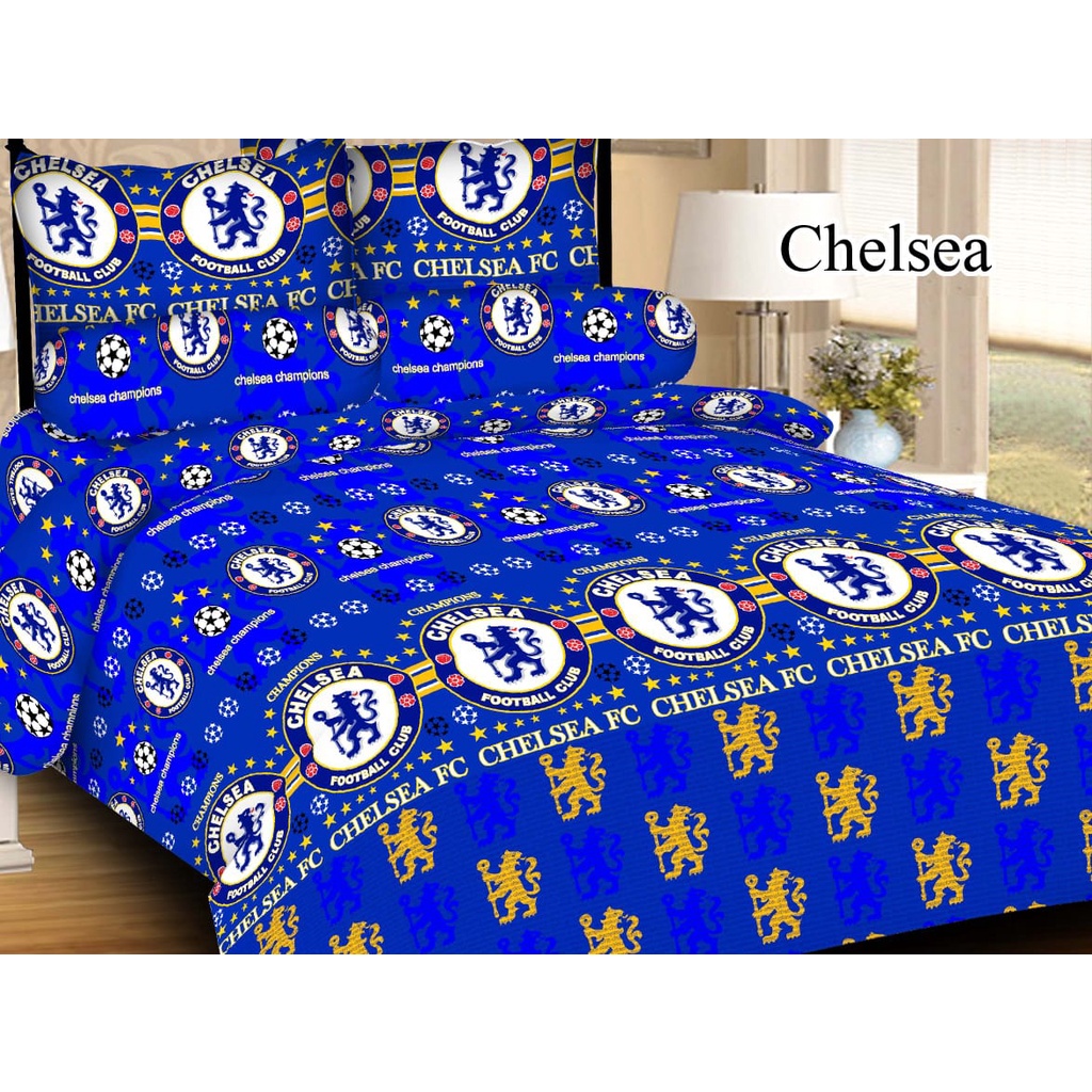 SPREI SEPRAI SEPREI MOTIF CHELSEA KARAKTER 3D. NO 1 180X200 SEPREI KARAKTER  CANTIK SPREI CANTIK 3D,