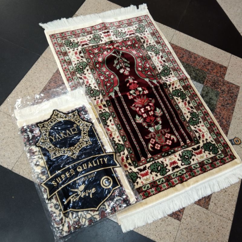 sajadah yakar karpet / sajadah turki bludru / sajadah premium