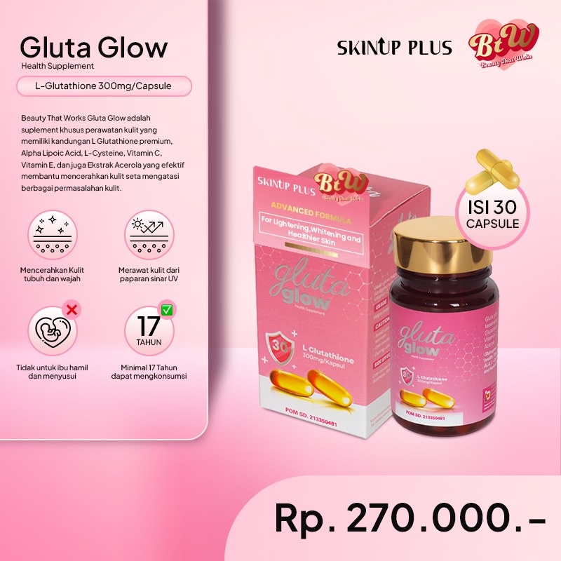 (COD) CM Gluta Glow SKIN UP Plus / Glutathione plus Vitamin C