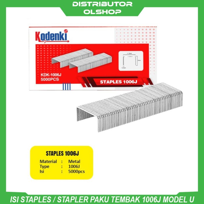 

Isi Ulang Refill Staples Stapler Paku Tembak Angin Gun Tipe Model U