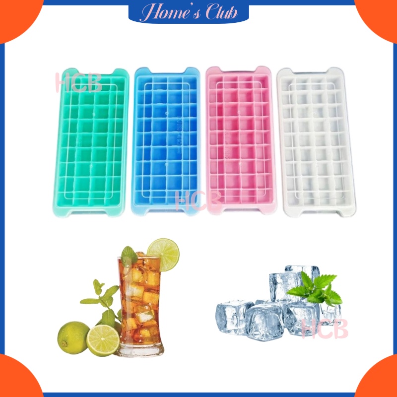 HCB Cetakan Es Batu Silikon 36 Cube Dengan Tutup / Buat Es Batu, Cokelat , Jelly And Yang Lain / Ala