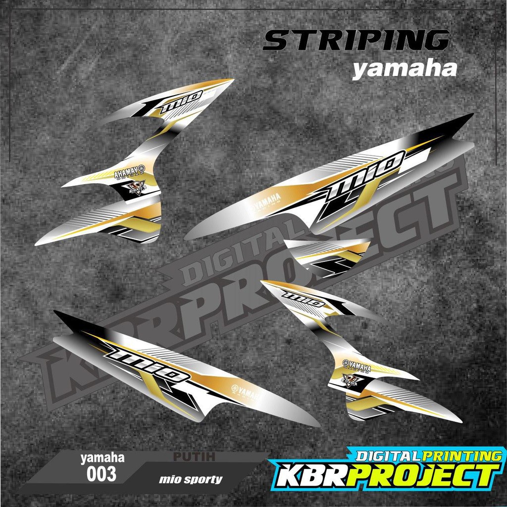 (cod) MIO SPORTY Stiker Motor Sticker Striping Variasi List Yamaha Racing Skotlet Scotlite Road Race