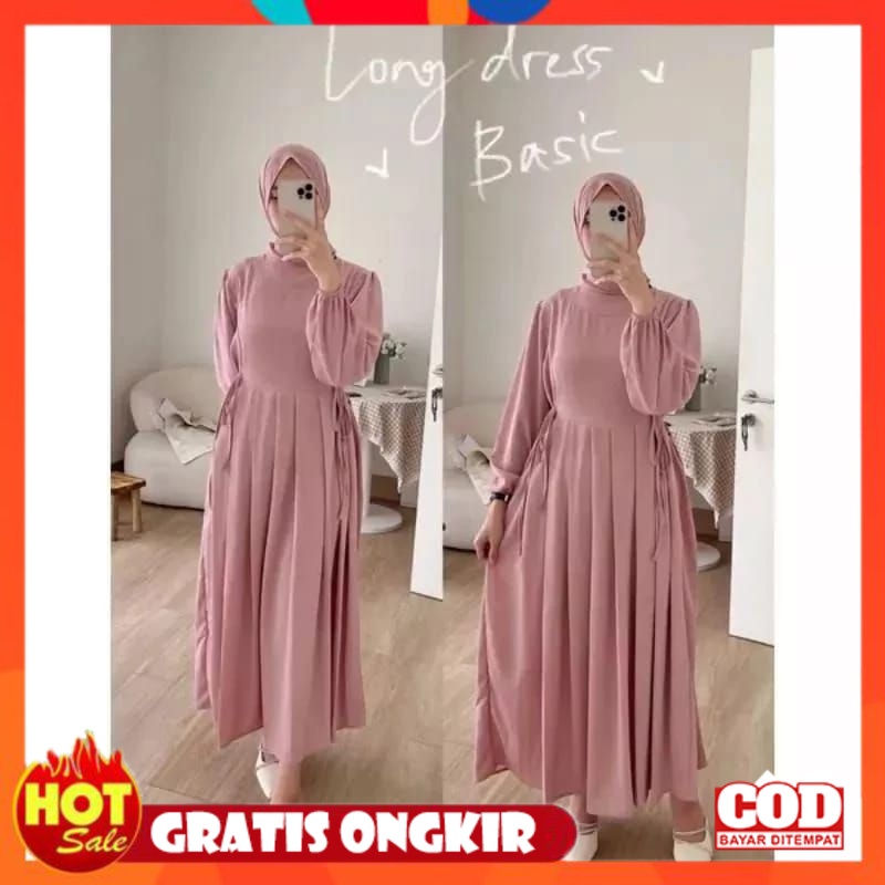 KAIN ADEM HALUS TEBAL / GLENCA SIZE S M L XL XXL MIDI DRESS TERBARU REMAJA PEREMPUAN KEKINIAN/GAMIS 