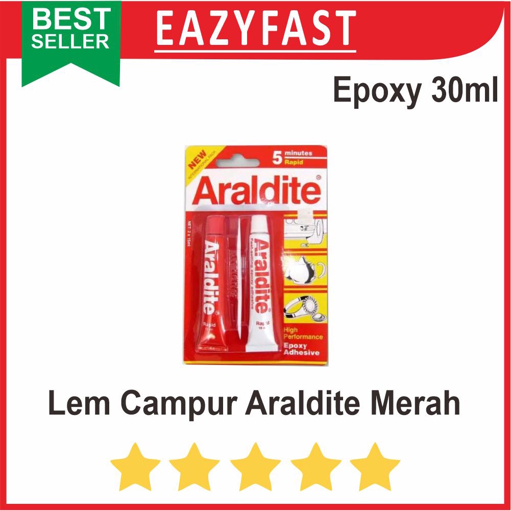 

Lem Campur Araldite Merah Resin Epoxy Glue Araldhite Rapid Fast 30ml