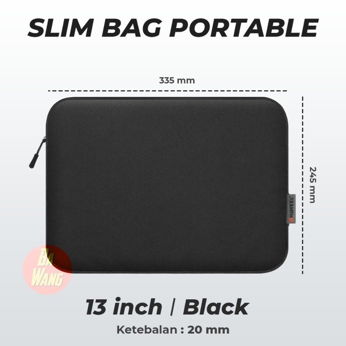 HAWEEL Tas Sleeve Case Bag Pouch Laptop Macbook Notebook  Tablet - 13inch Black