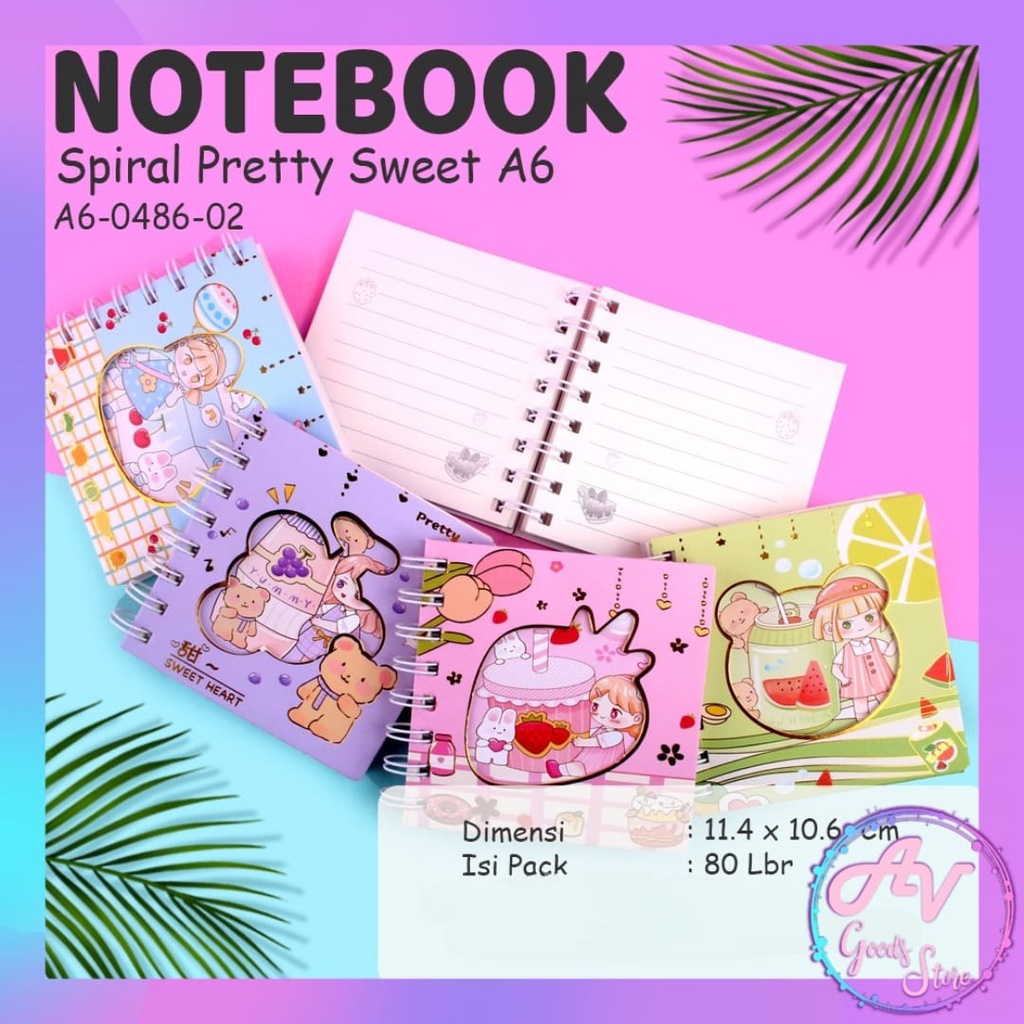 

Diary Spiral A6 80lbr 0486 / Notes Diari Mini / Notebook Ring Spiral A6