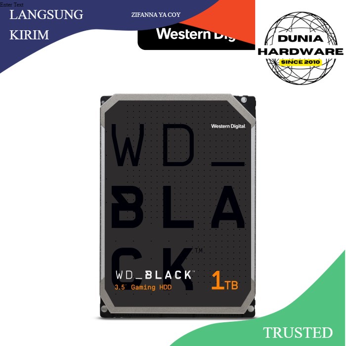 1.5 | WD Caviar Black 1TB - HD HDD Hardisk Internal 3.5" For PC Gaming