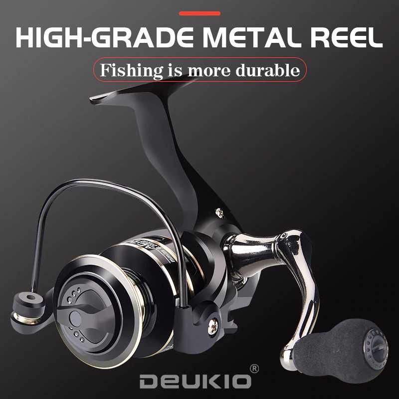PROMO Reel Pancing Metal Spinning DEUKIO AC2000 Series 2000 4000 6000 Fishing Reel 5.2:1 12 BB Maks 