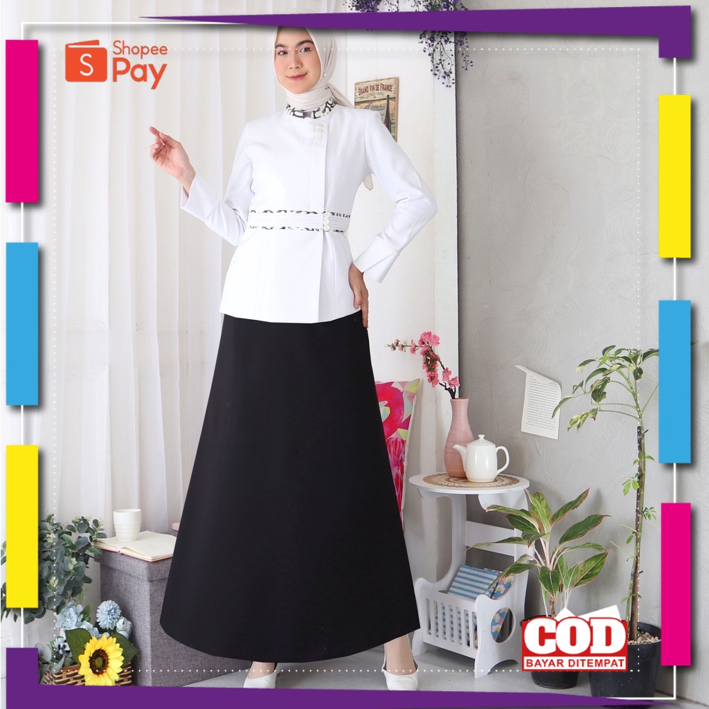 PREMIUM KOREAN STYLE / B&V Blazer PNS ASN Seragam PNS Pemda Baju Dinas Setelan Jas PDH Wanita - 7007