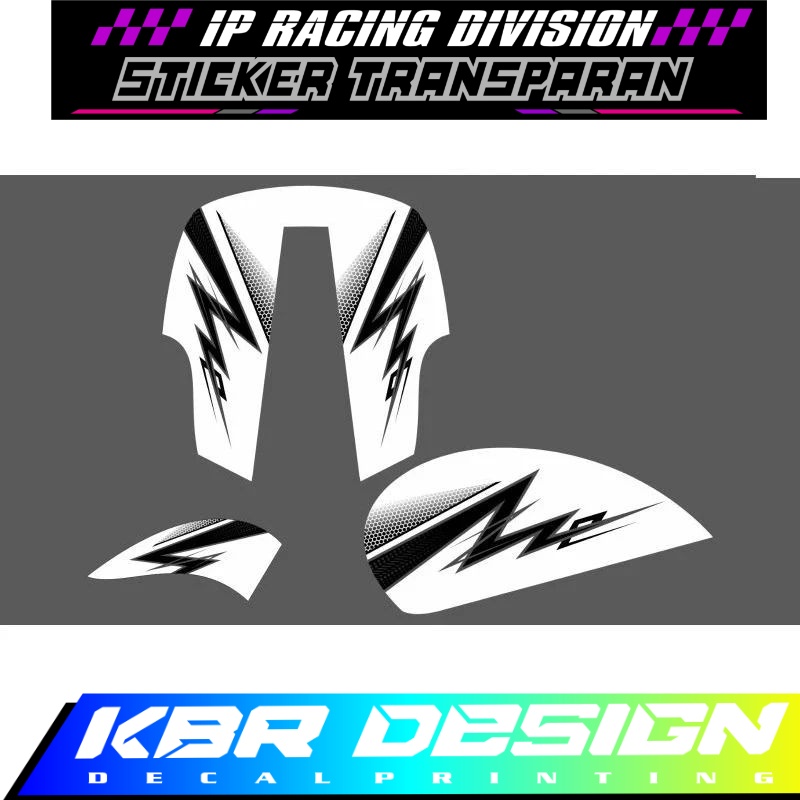 STRIPING TRANSPARAN VESPA MATIC SPRINT LISTRIK ABSTRAK KBR DESIGN
