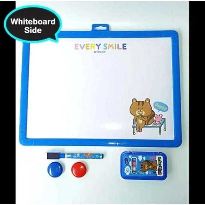 

(Moza) Mainan Anak Papan Tulis Dua Sisi / Edukasi Papan Tulis Anak 2in1 Papan Tulis Kapur Papan Tulis Spidol bisa di hapus Kanvas