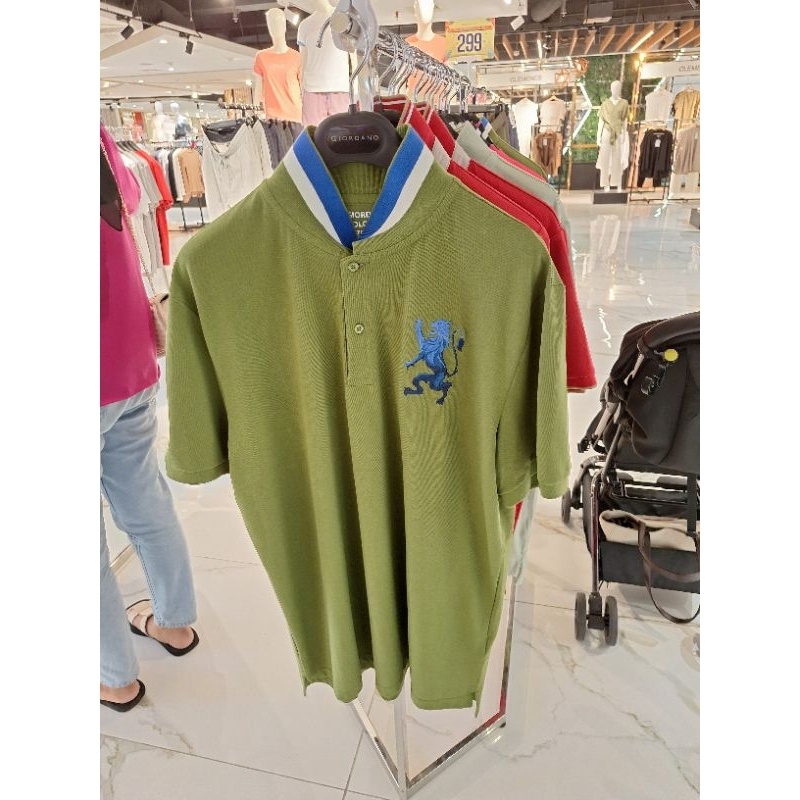 PROMO 100% ORIGINAL on sale baju giordano men polo shirt cowok original lion 3d classic