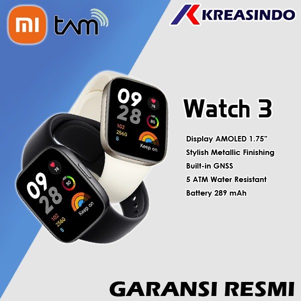 XIAOMI REDMI Watch 3 SmartWatch 3 Garansi Resmi - BLACK