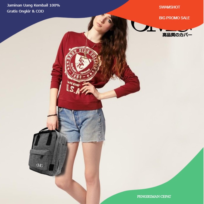 Mini Ransel Backpack Tas Punggung Kecil imut Wanita OMG Waterproof