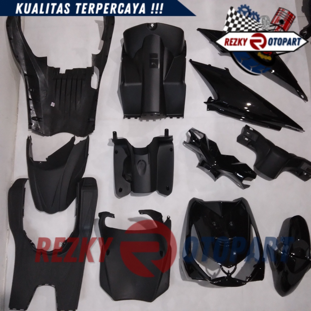 Full Body Beat Karbu KVY 2008 2009 2010 2011 Hitam WIN | complete set bodi kasar halus motor karbura