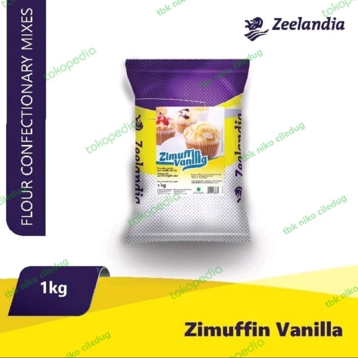 

[Big Sale] zeelandia zimuffin vanilla 1 kg tepung premix khusus grab dan gojek