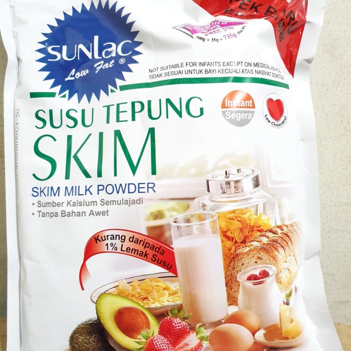

[Big Sale] Sunlac skim milk powder / susu tepung skim / susu bubuk 700 gr halal