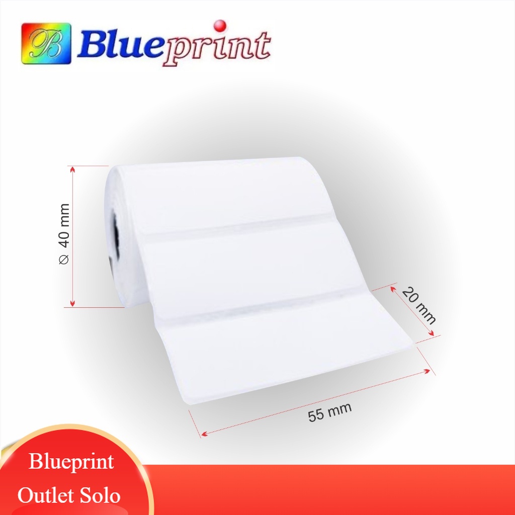 

Blueprint Direct Thermal Sticker 55x20 Label Stiker 55 x 20 mm Diameter 40mm Blueprint Outlet Solo