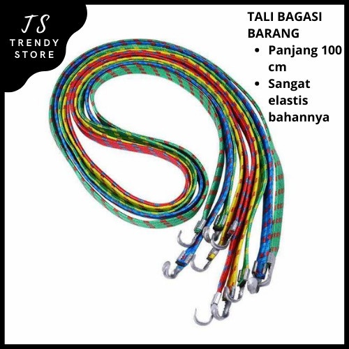 Tali Bagasi Pengikat Barang Karet Kuat Elastis Mobil Motor 1 Meter