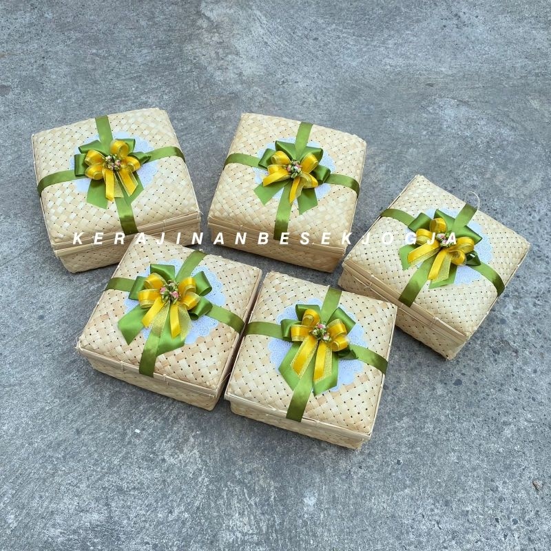 GROSIR BISA COD SOKASE BLEACH PITA / kotak bambu hantaran bambu seserahan kotak makanan  kotak bambu