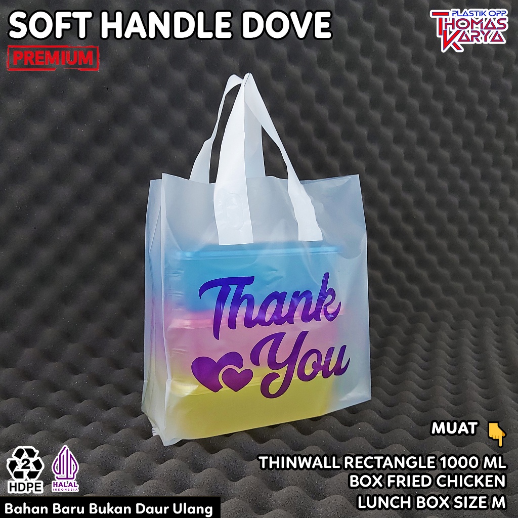

iDk90 Softhandle Bag 20x30 isi 50 Kantong Plastik Bingkisan Snack Ultah / Tas Souvenir
