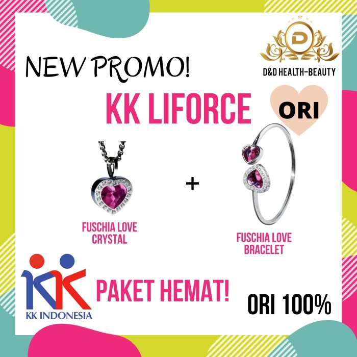 [ READY STOCK ] NEW 1SET Kalung KK LIFORCE Fucia Love KK Indonesia / ORIGINAL