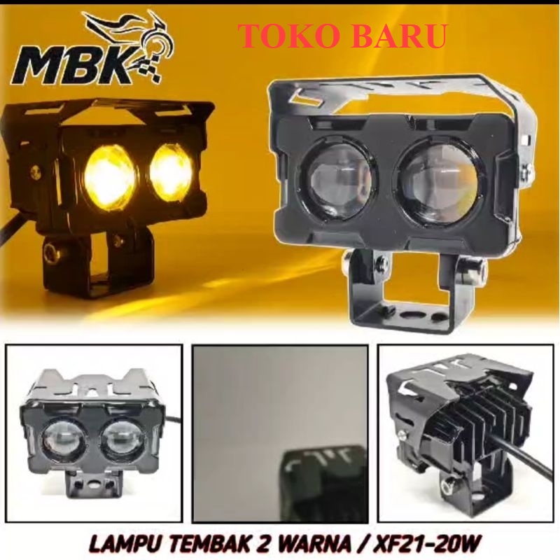 lampu tembak sql 2 mata putih kuning / lampu tembak sql 2 warna universal