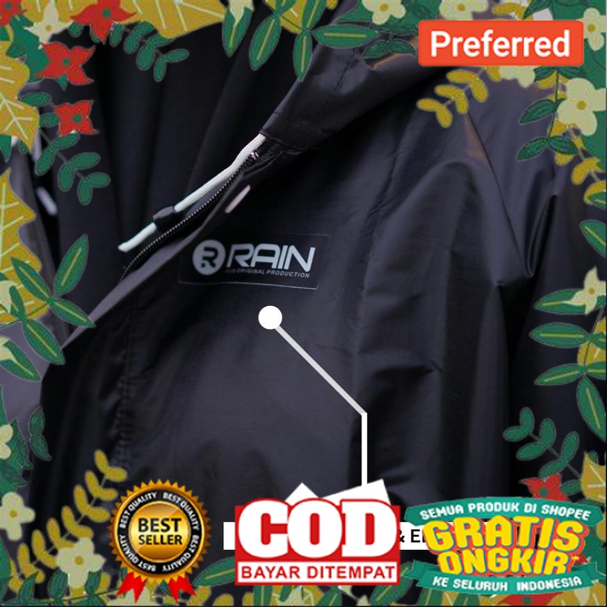 JNT COD 2.2 Jas Hujan Raincoat Mantol Mantel Pria Wanita Dewasa Jaz Hujan Jass Ujan Unisex Setelan S