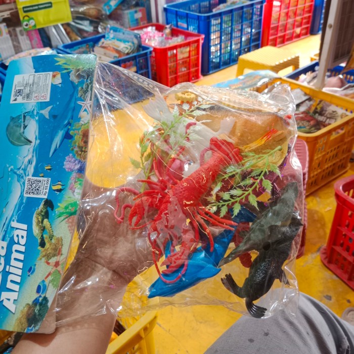 Mainan Hewan Laut Karet Besar Lengkap