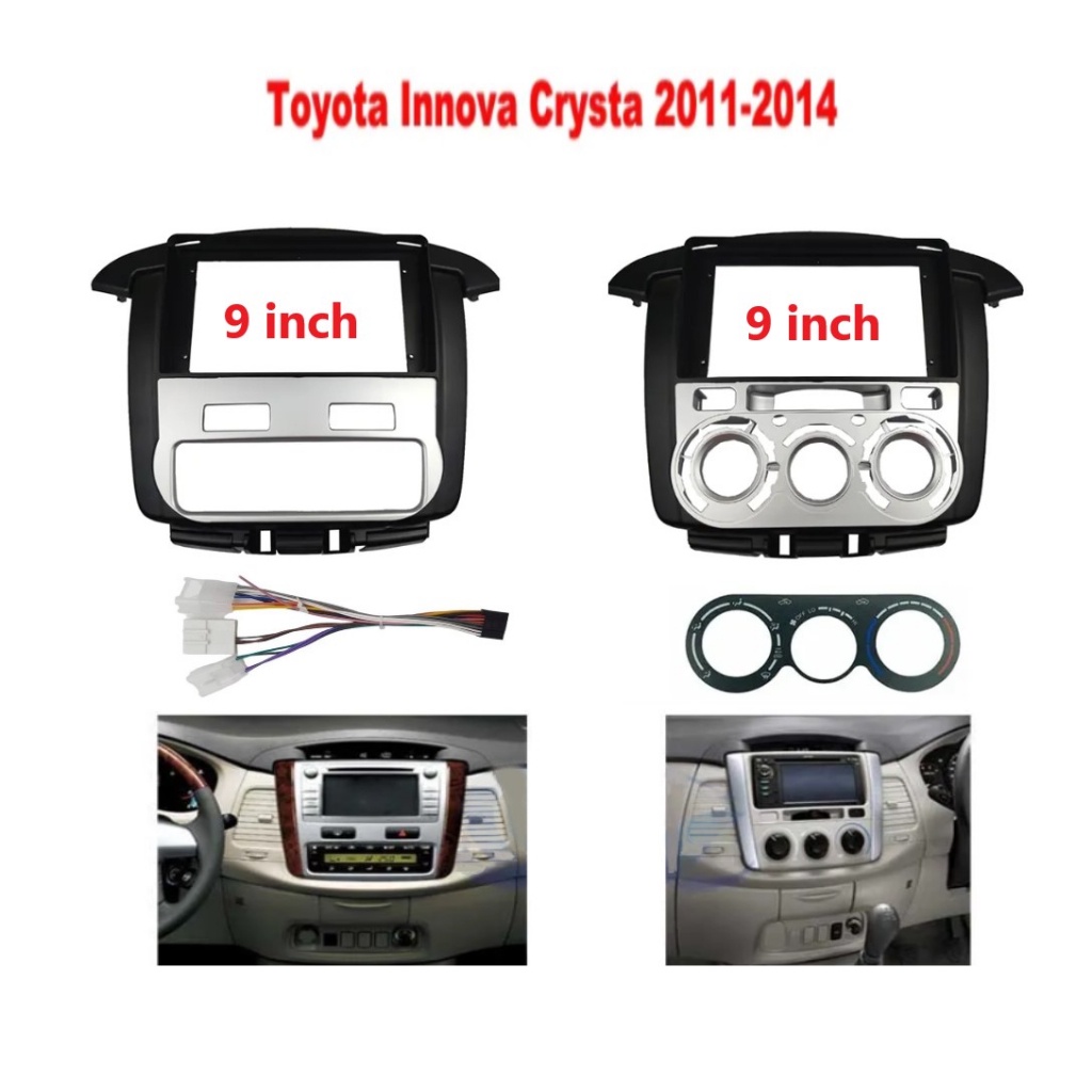 Frame  Head Unit Android 9 inch Toyota Innova 2011 - 2014