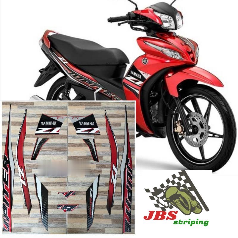 striping  Yamaha Jupiter Z1 FI merah hitam tahun 2020 2021 stiker jupiter z1 kualitas terbaik