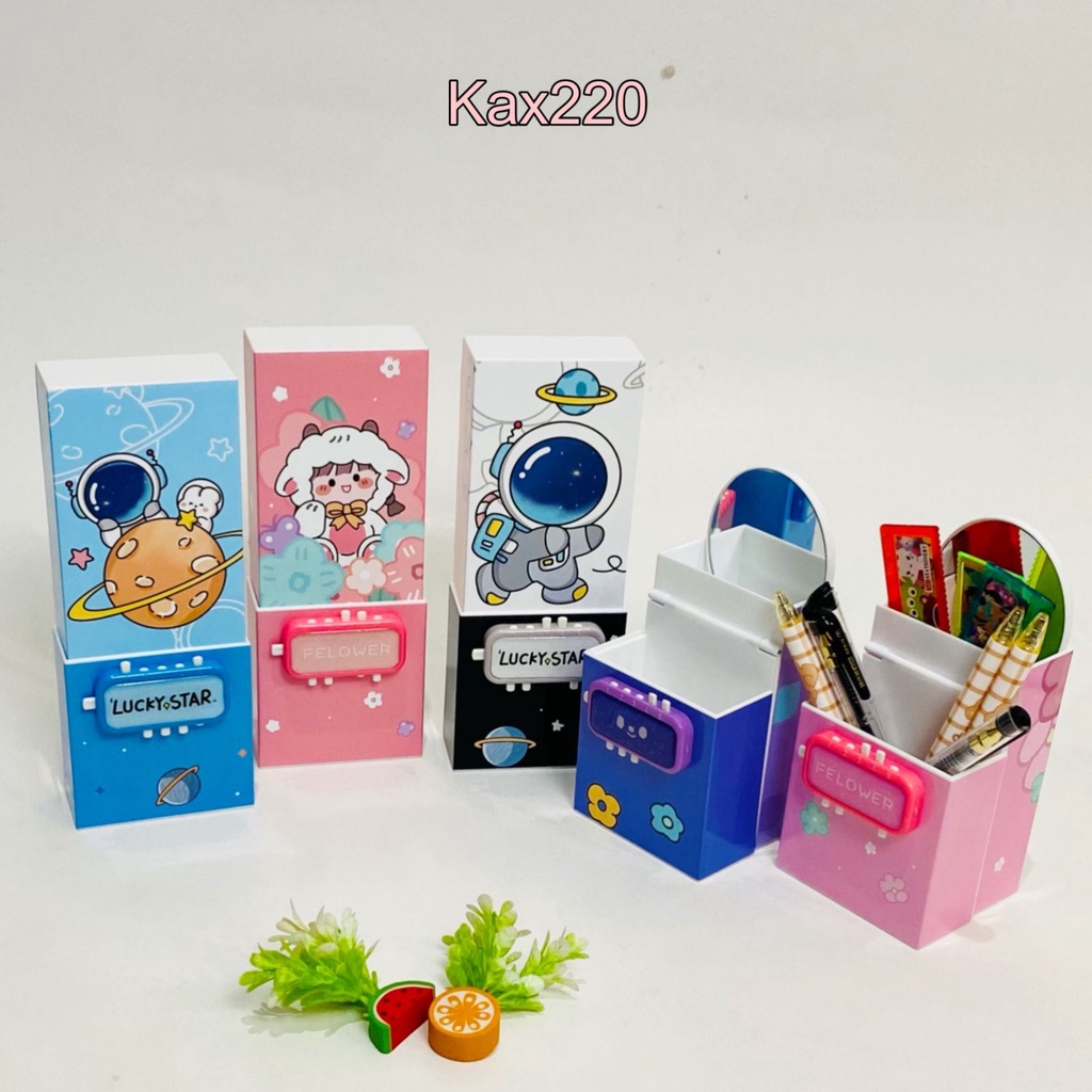 

FBI Kotak Pensil Plastik 2 Susun Cermin Viral/Pencil Case/Tepak Pensil