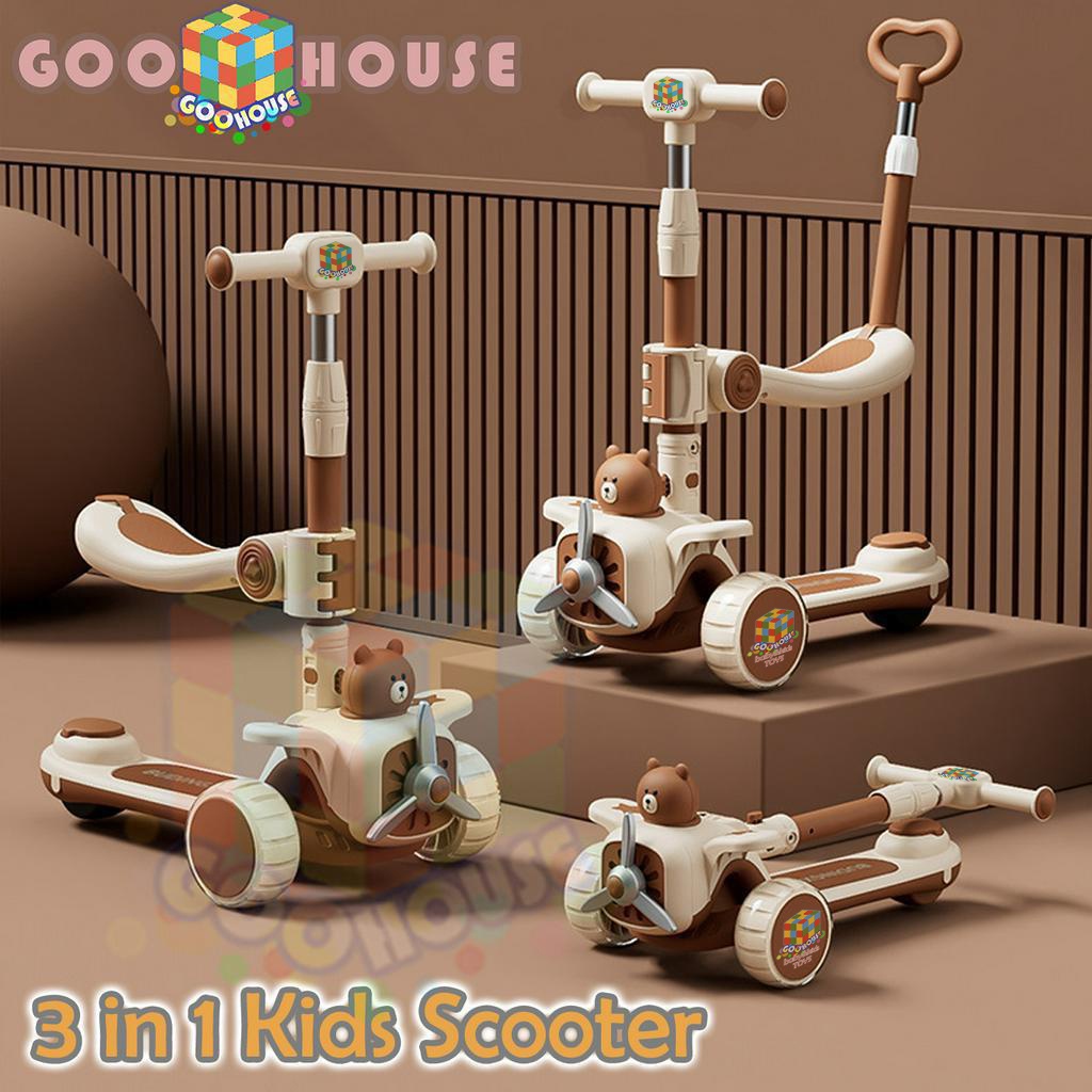 VR85YN 【Ready】 Kids Scooter Skuter Anak Skuter lipat anak anak 3 roda skuter lipat luar untuk anak l