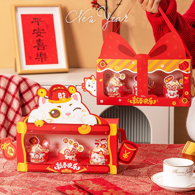 

(5pcs) Kotak Sincia Box Imlek K7839 K7840 Dus Cute Cupcake | K78