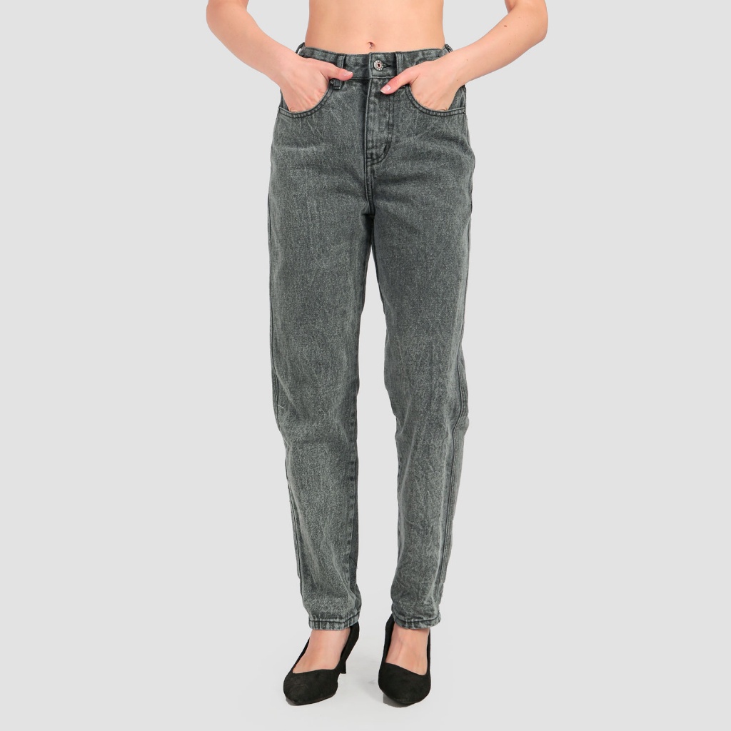 Femei Celana Jeans Low Boyfriend Abu Wanita Kunsan High - B2AI23H004GY