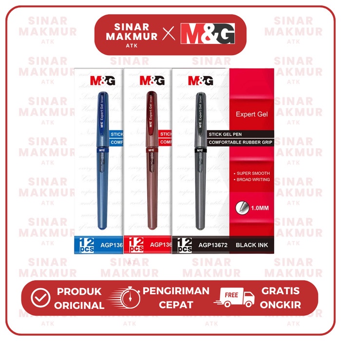 

Gel Pen/Sign Pen/Pen Tanda Tangan Stick Expert 1.0mm M&G (Pcs)